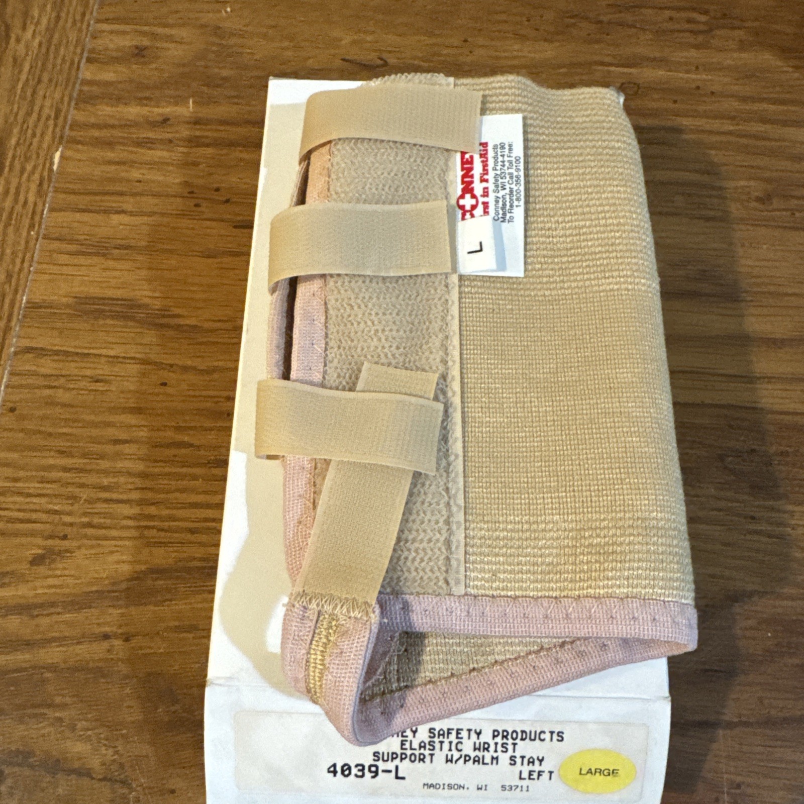 Elasatic Wrist Support with Palm Stay Left -Size Large (Conney Safety Products)