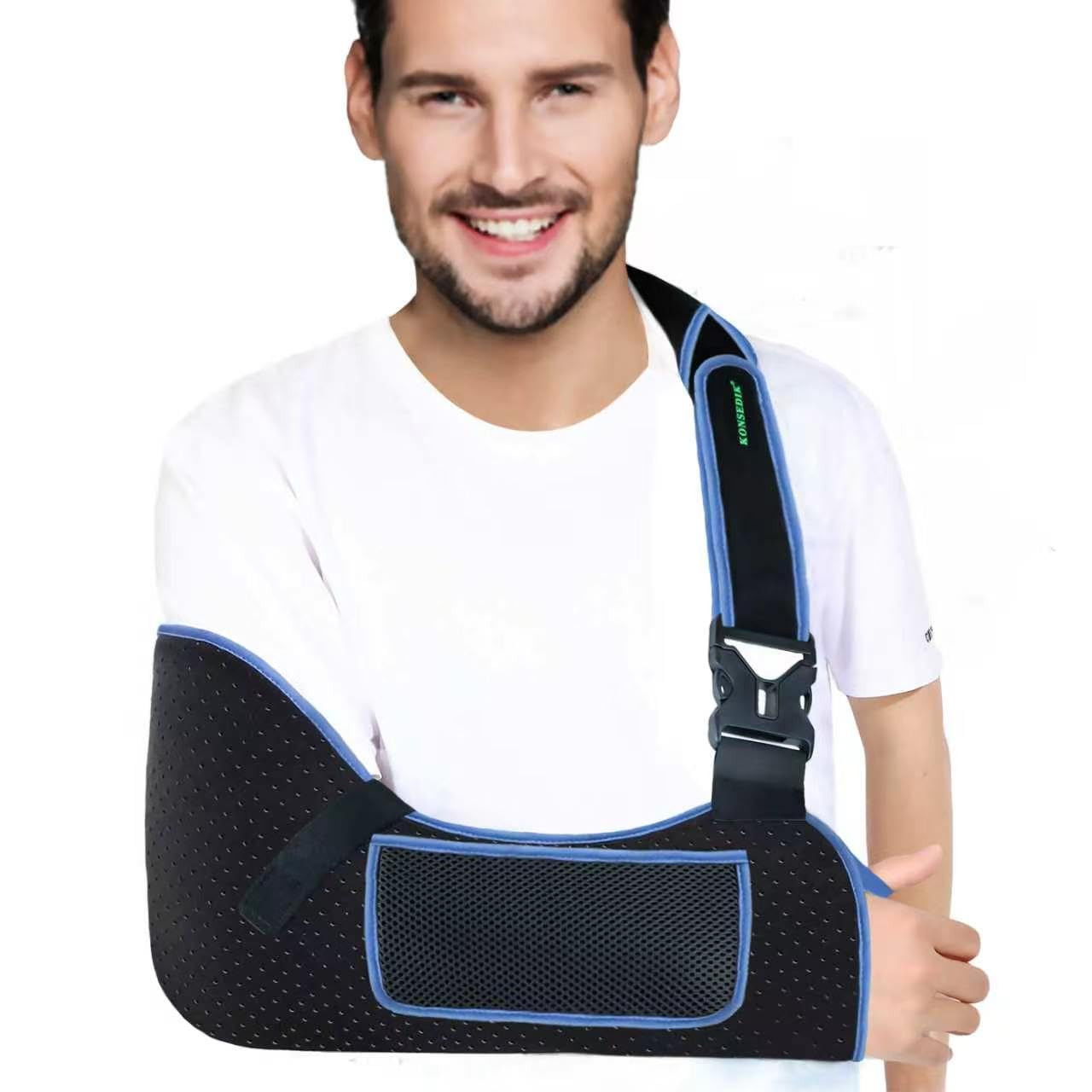 KONSEDIK Arm Shoulder Sling for Men and Women,Porous Comfort Medical Sling with