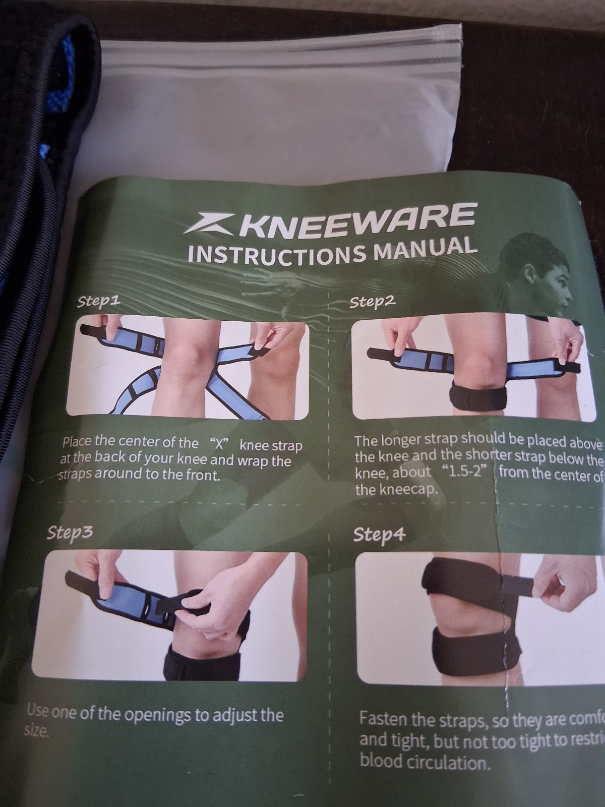 Rare KNEEWARE Adjustable Knee Brace Strap,for Sports & Daily Use SZ XL