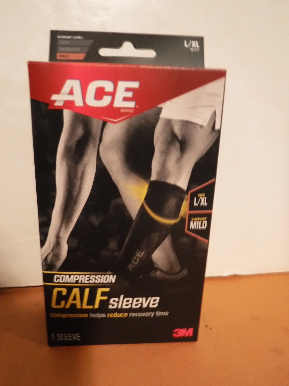 Ace Calf Compression Sleeve L/XL For Football, Basketball, Volleyball All Sports