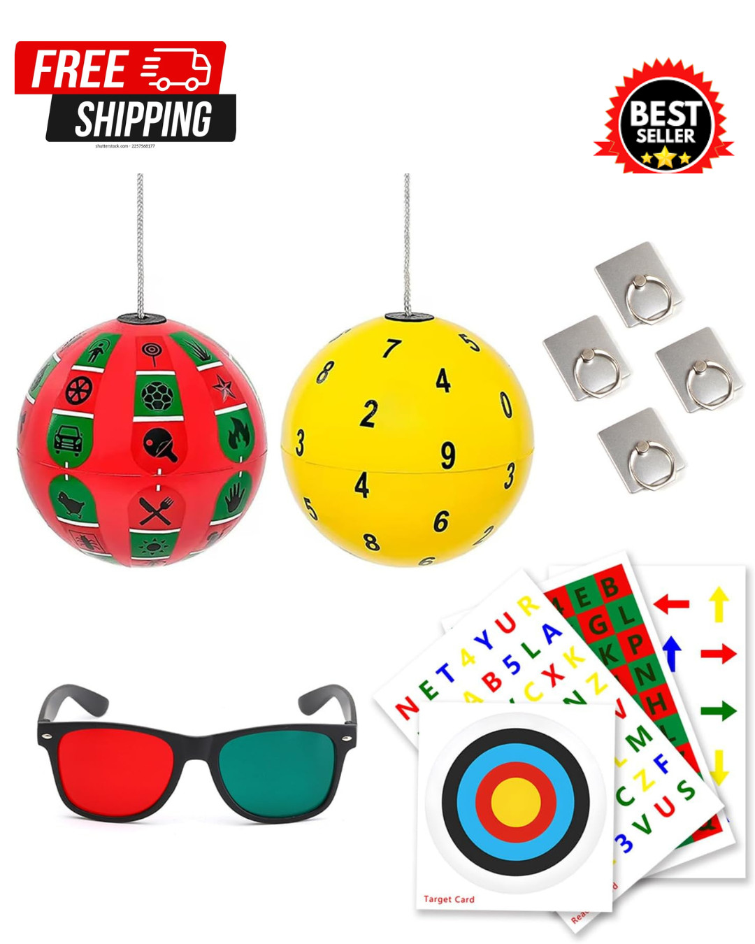 Marsden Balls Hand-Eye Coordination Visual Training 9cm Diameter 2 Colors
