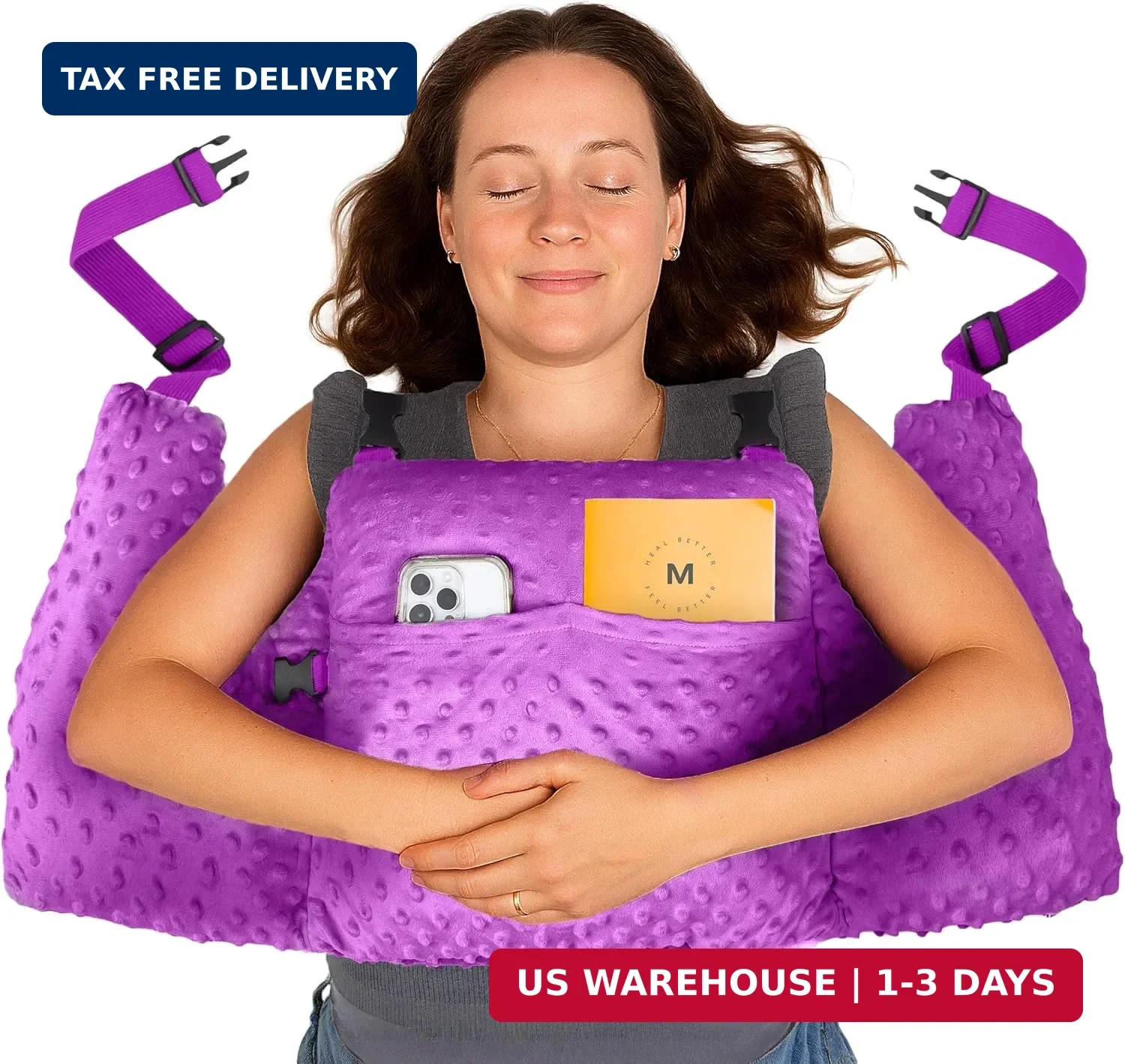 MOYOAMA Post Mastectomy Pillow Post Surgery – Wearable Chest Protection with Sec
