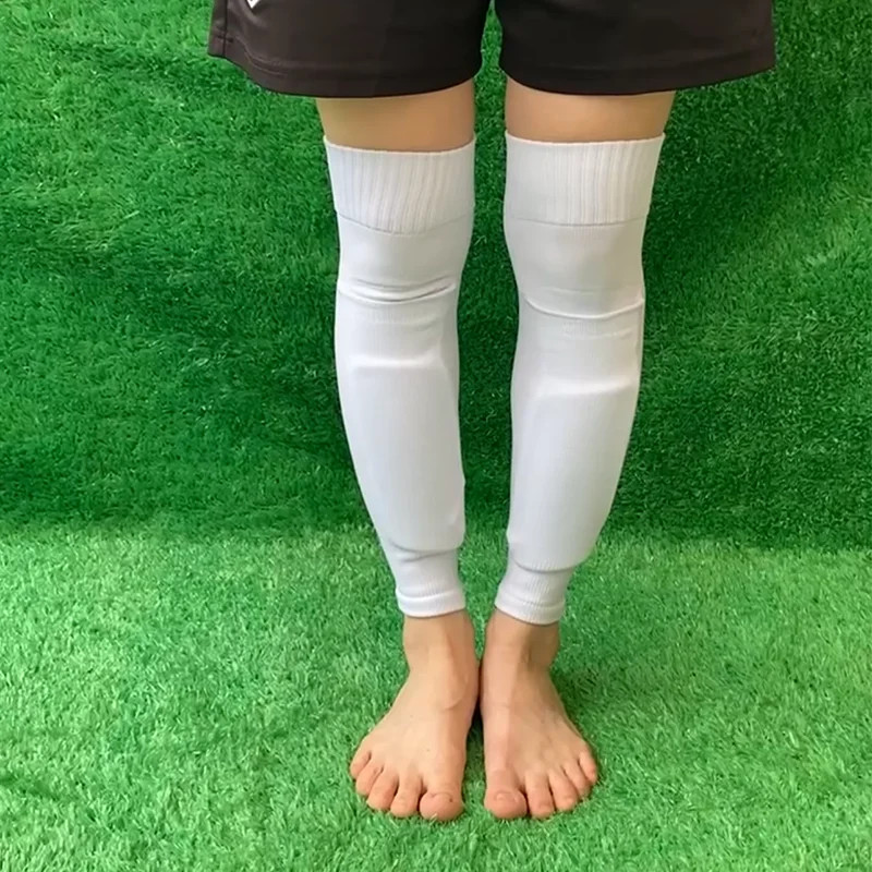 1 Kits Adults Youths Kids Soccer Shin Guards Calf Sleeve With Double Pocket With