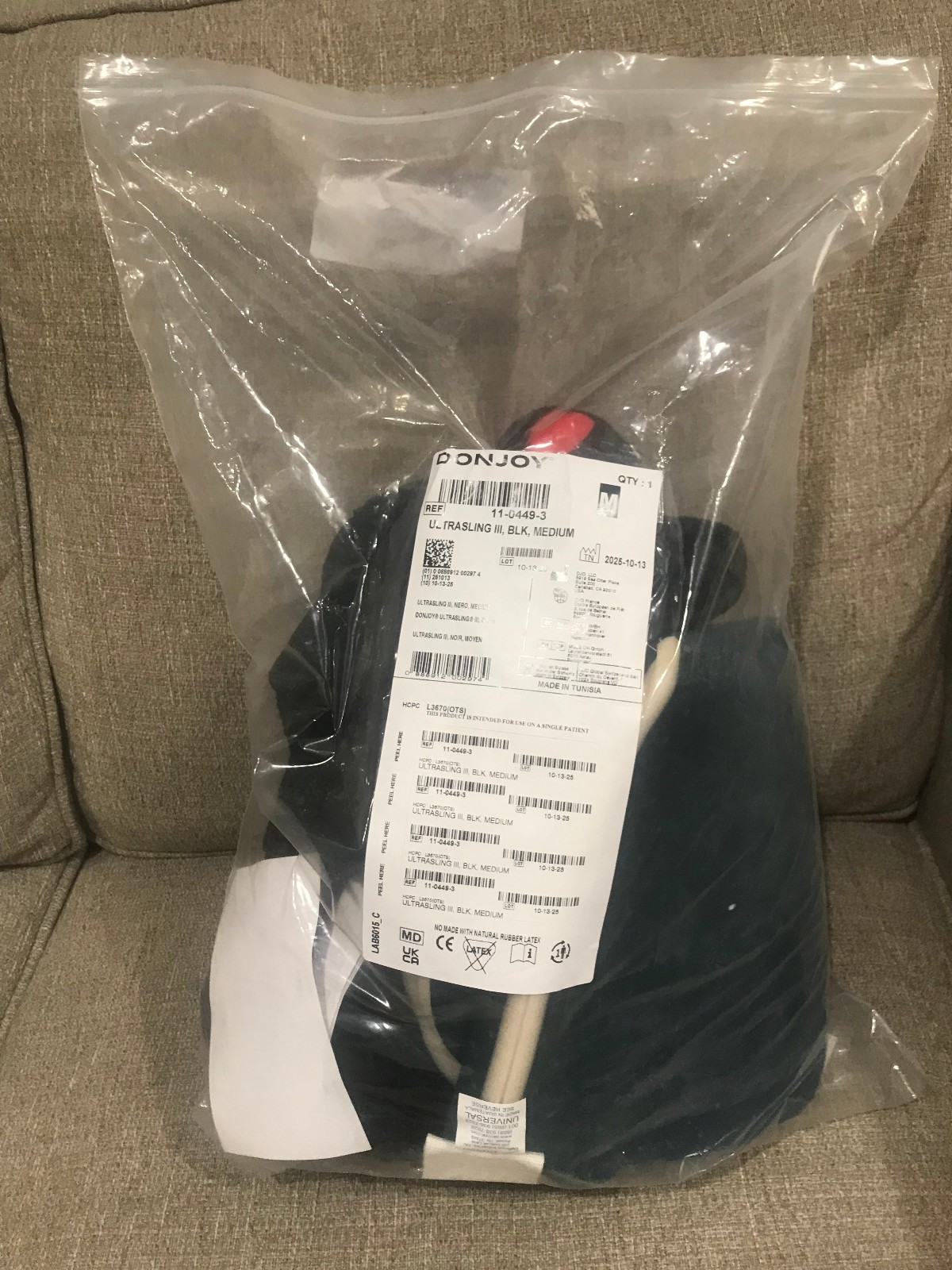 DONJOY ULTRASLING III – Size Medium- Black NEW