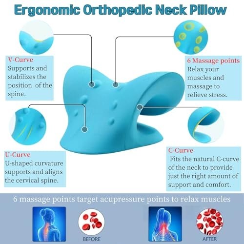 Neck Hump Corrector & Cervical Traction Device for TMJ Pain Relief & Muscle Rela