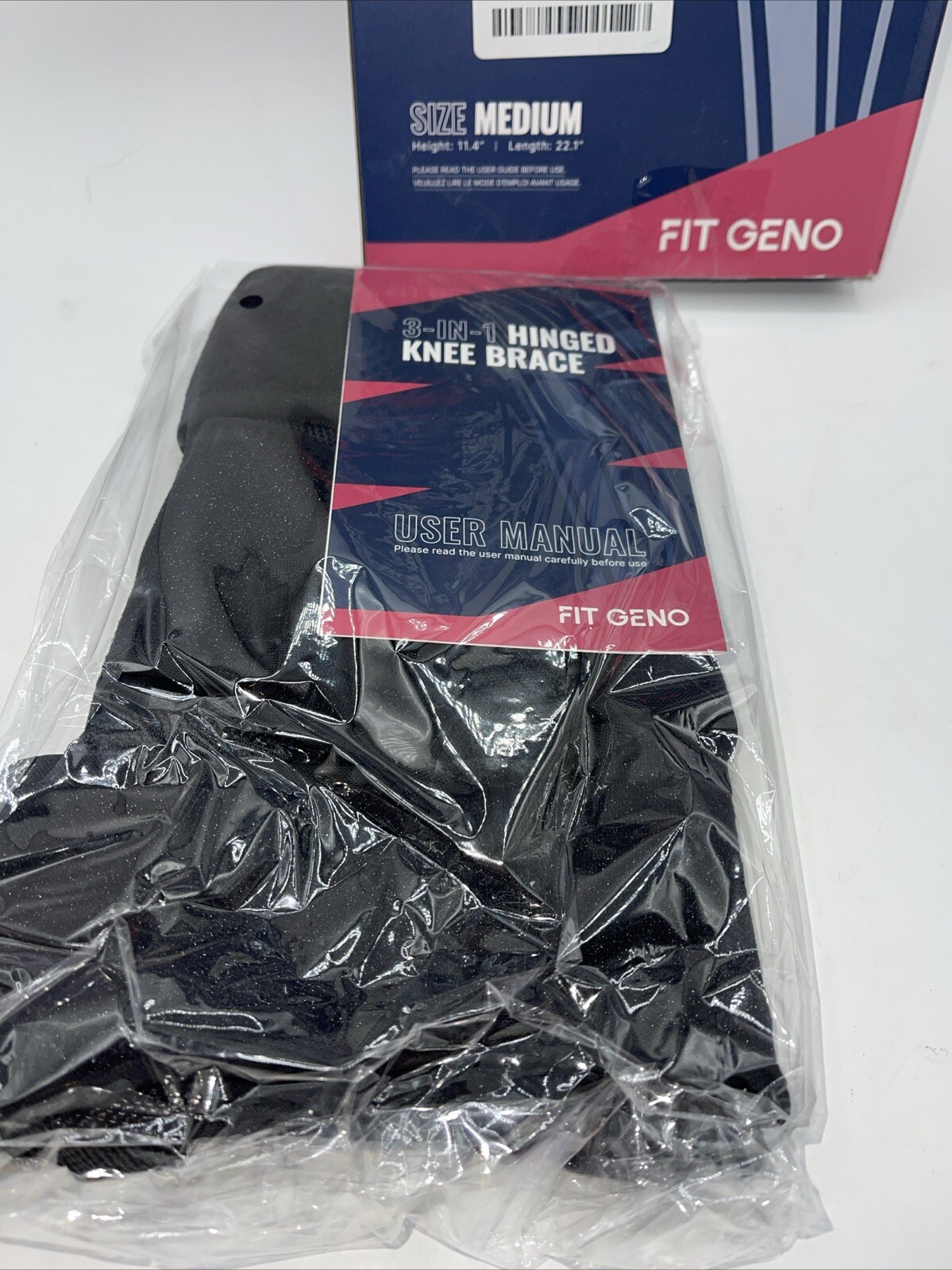 Knee Brace with Side Stabilizers Size 3 In One Medium Fit Geno OPEN BOX