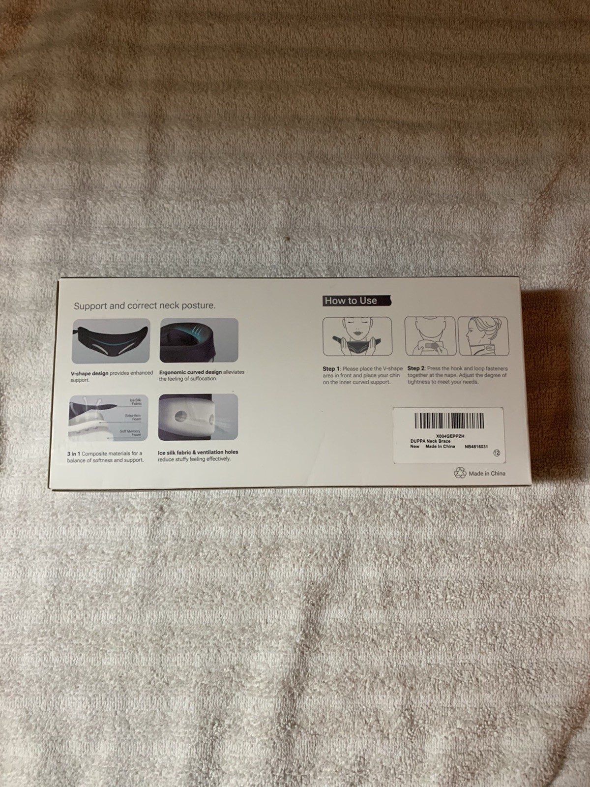 Ergonomic V-Shaped Neck Brace for Neck Pain Relief and Support, Throat-Friendly