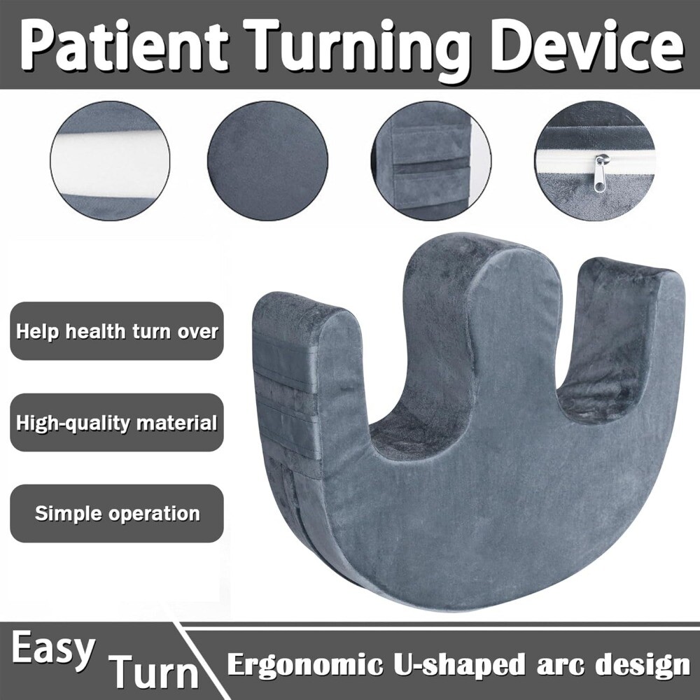 Bedridden Patient Turning Device with Fixing Strap Elderly Bed Rest Leg Pillow