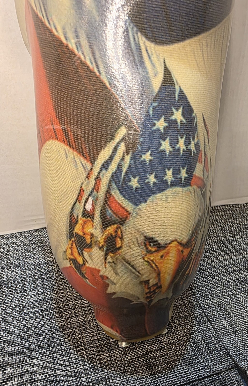 Prosthetic Socket Below Knee Eagle Flag Graphic – Carbon Fiber