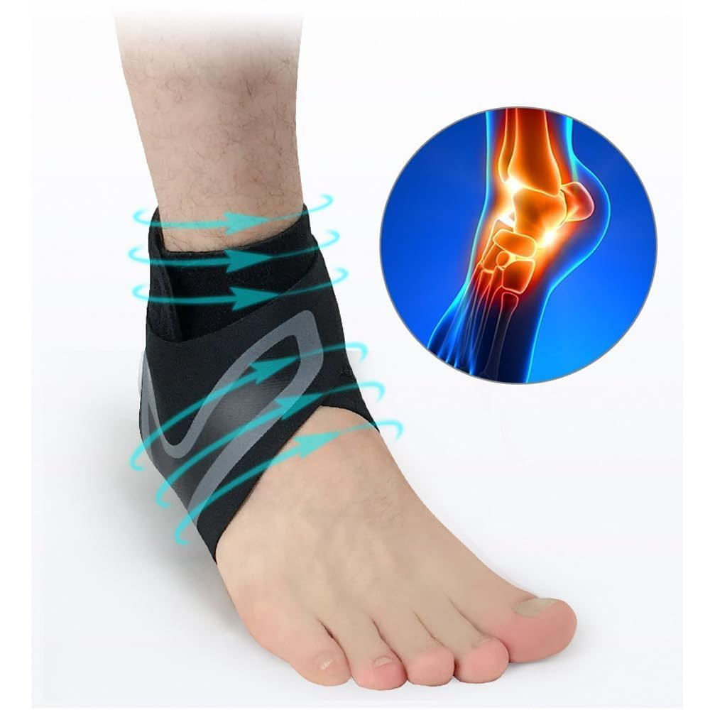 Copper Ankle Support Brace Compression Sleeve Socks Elastic Foot Pain Relief