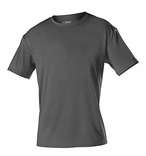 Alleson Ahtletic -Teen Youth Tech Crew Neck Tshirt, Black, SmallSmall