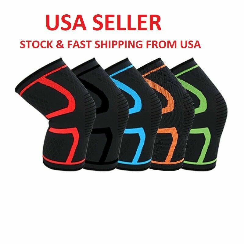 Knee Sleeve Compression Brace Support Joint Pain Arthritis Relief 1xSleeve USA