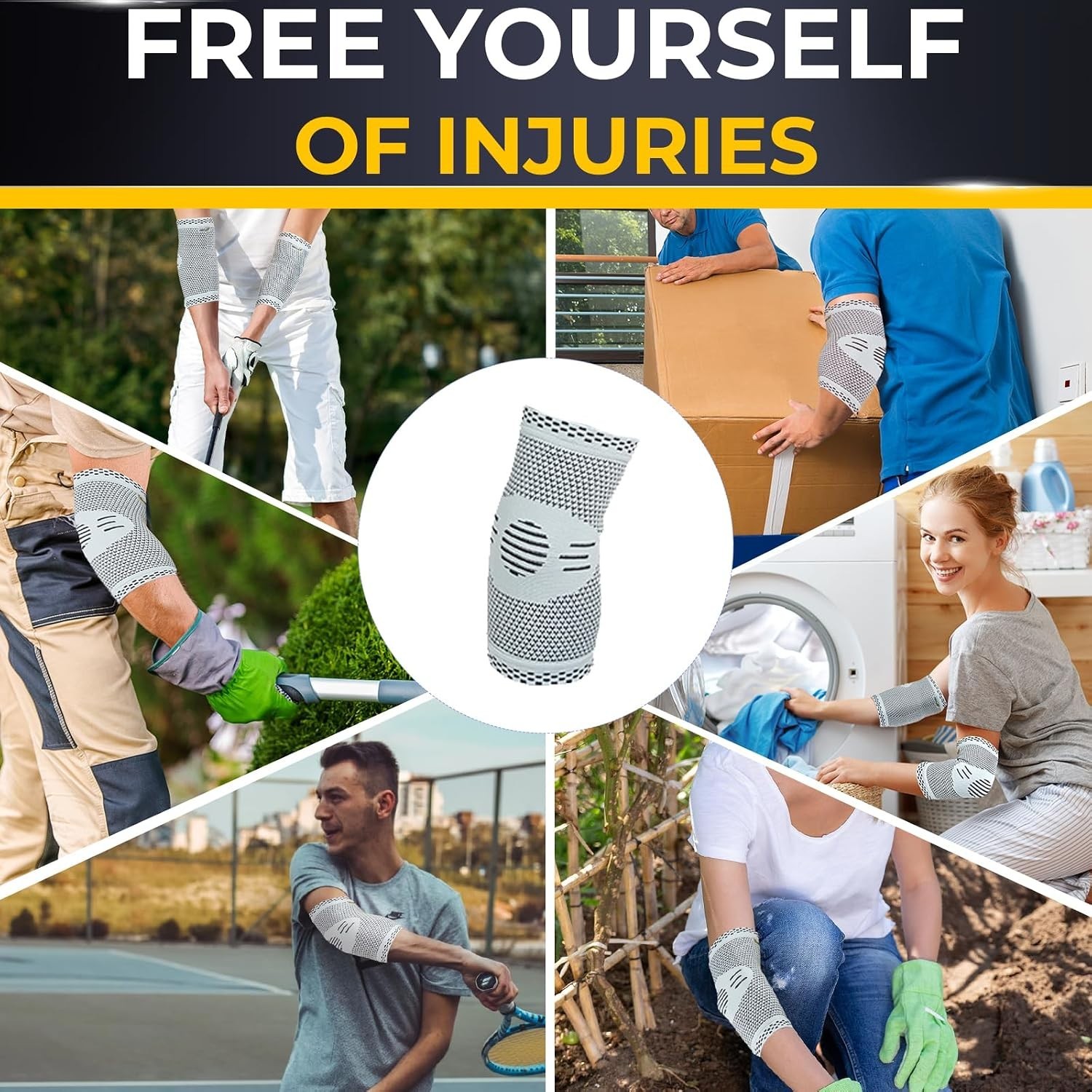 Breathable Elbow Support Brace – Lightweight Compression Sleeve for Men & Women