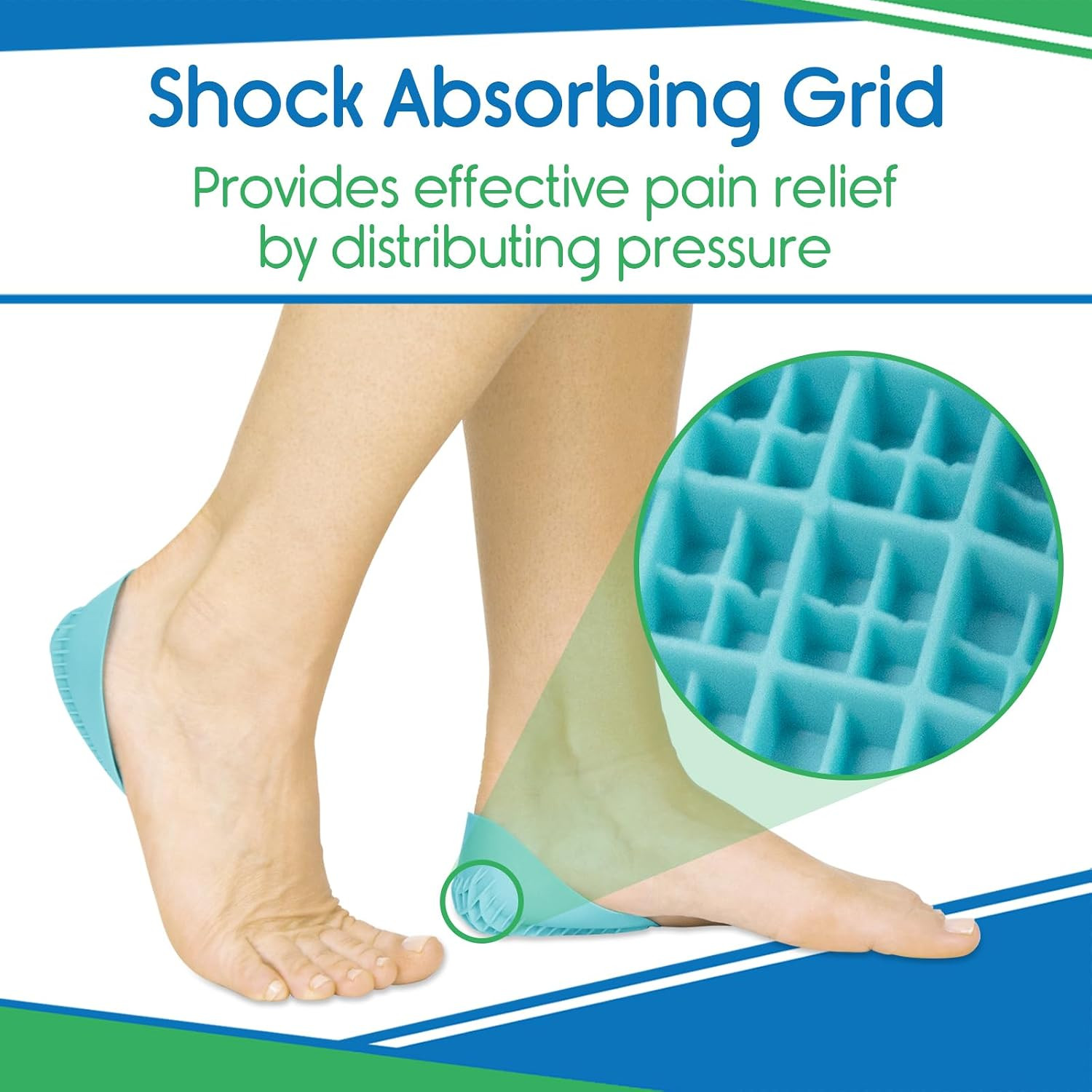 Heavy Duty Heel Cups for Heel Pain Relief & Support – Gel Cushion Shoe Inserts f
