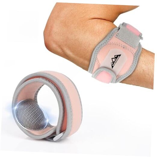 Elbow Brace for Women Men, Forearm Guard for Tennis Golfers Pink (1 pcs)