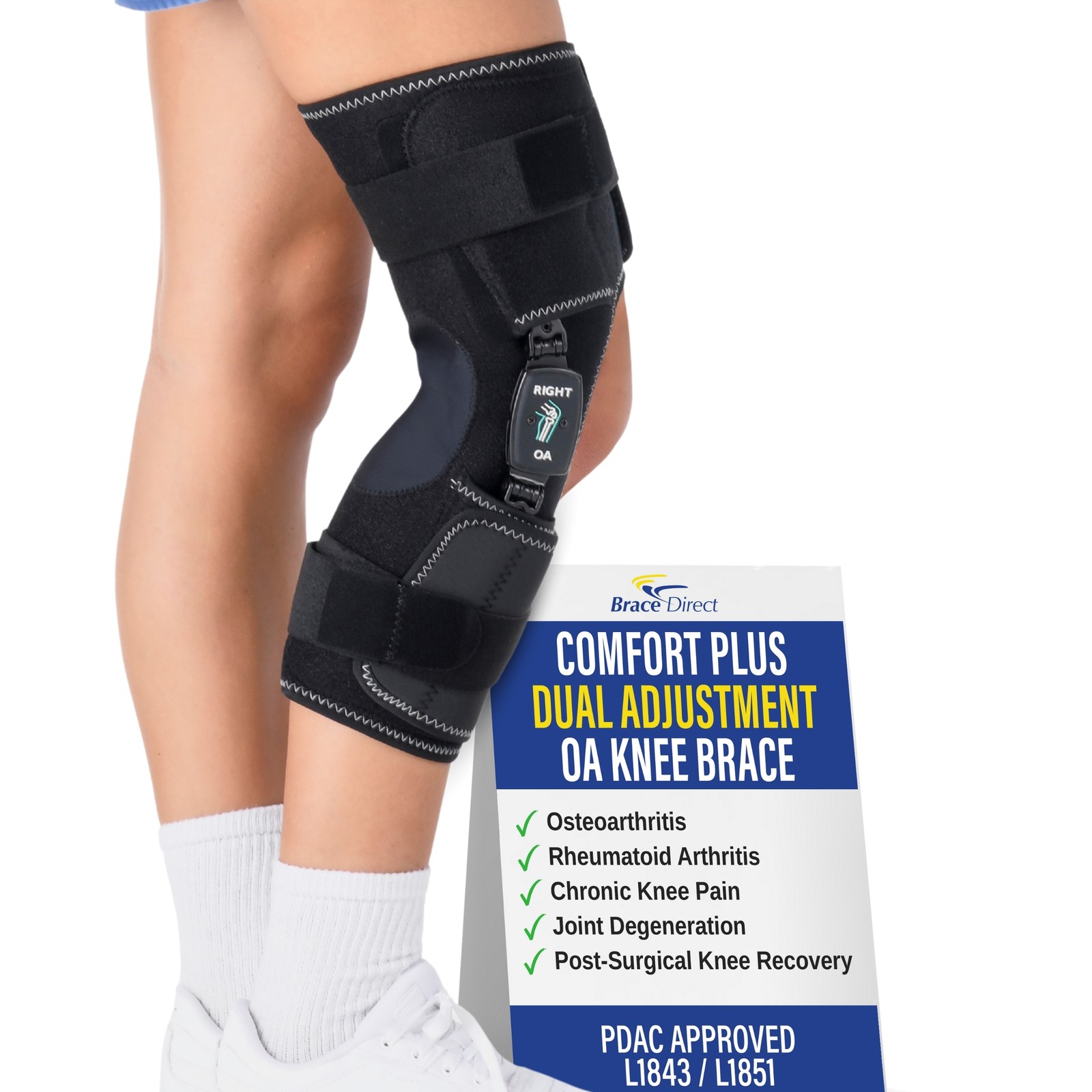 Brace Align Soft OA Knee Brace – Adjustable Osteoarthritis Offloader