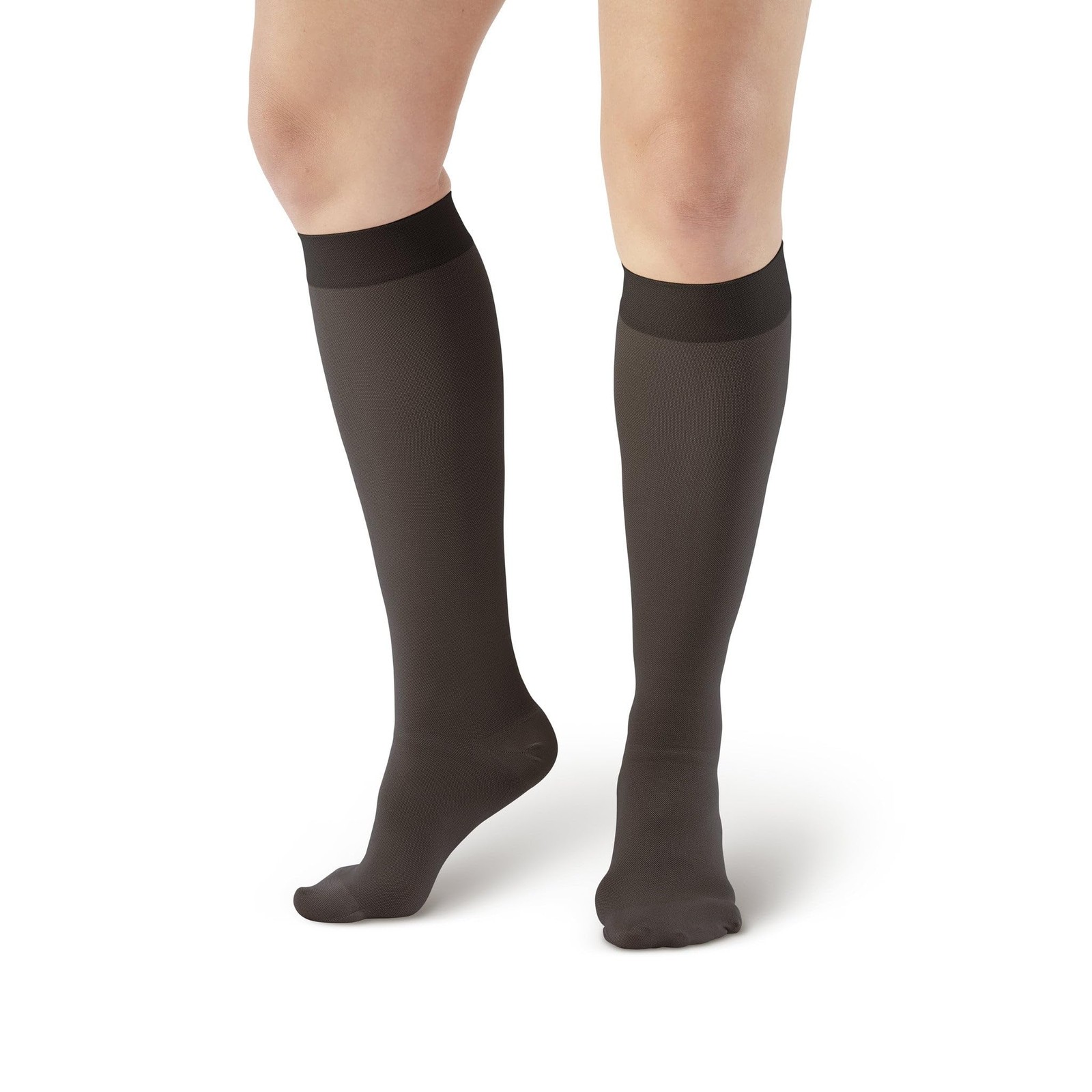 Ames Walker 20-30 mmHg Knee High Compression Stocking Black Medium M,