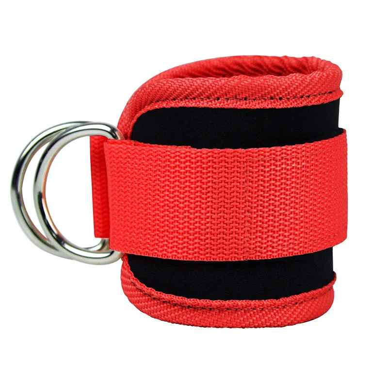 Gym Ankle Straps Neoprene Padded Double D-Ring Adjustable Leg Training