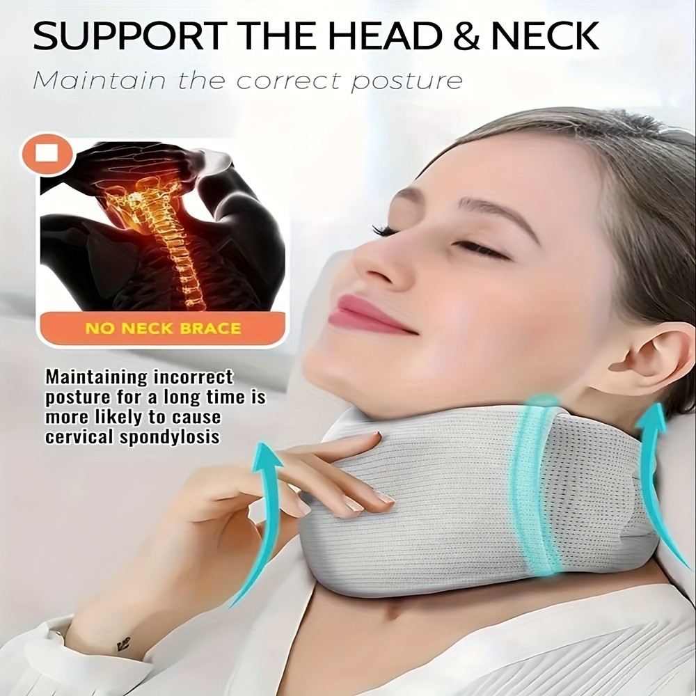 1 Adjustable Posture Corrector Neck Brace – Breathable Cooling Fabric with…