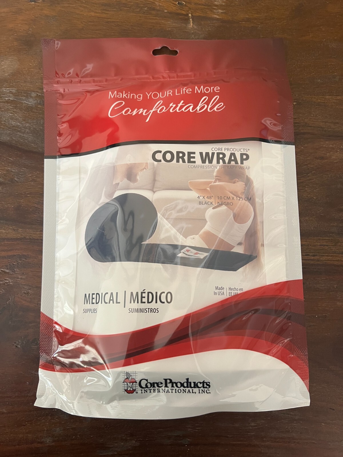 Compression Therapy Wrap, Hot/Cold Packs (4” x 48”) – New Unopened, Made in USA