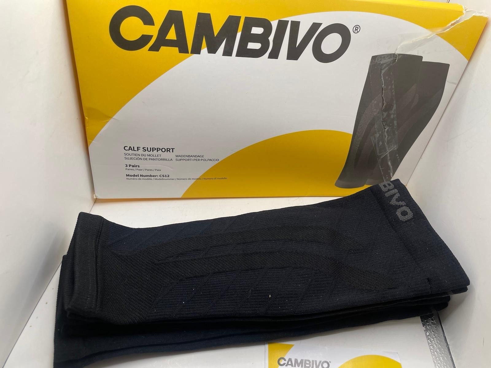 CAMBIVO 3 Par of Calf Compres. Sleeves for Sports – Shin Splint & Muscle Relief
