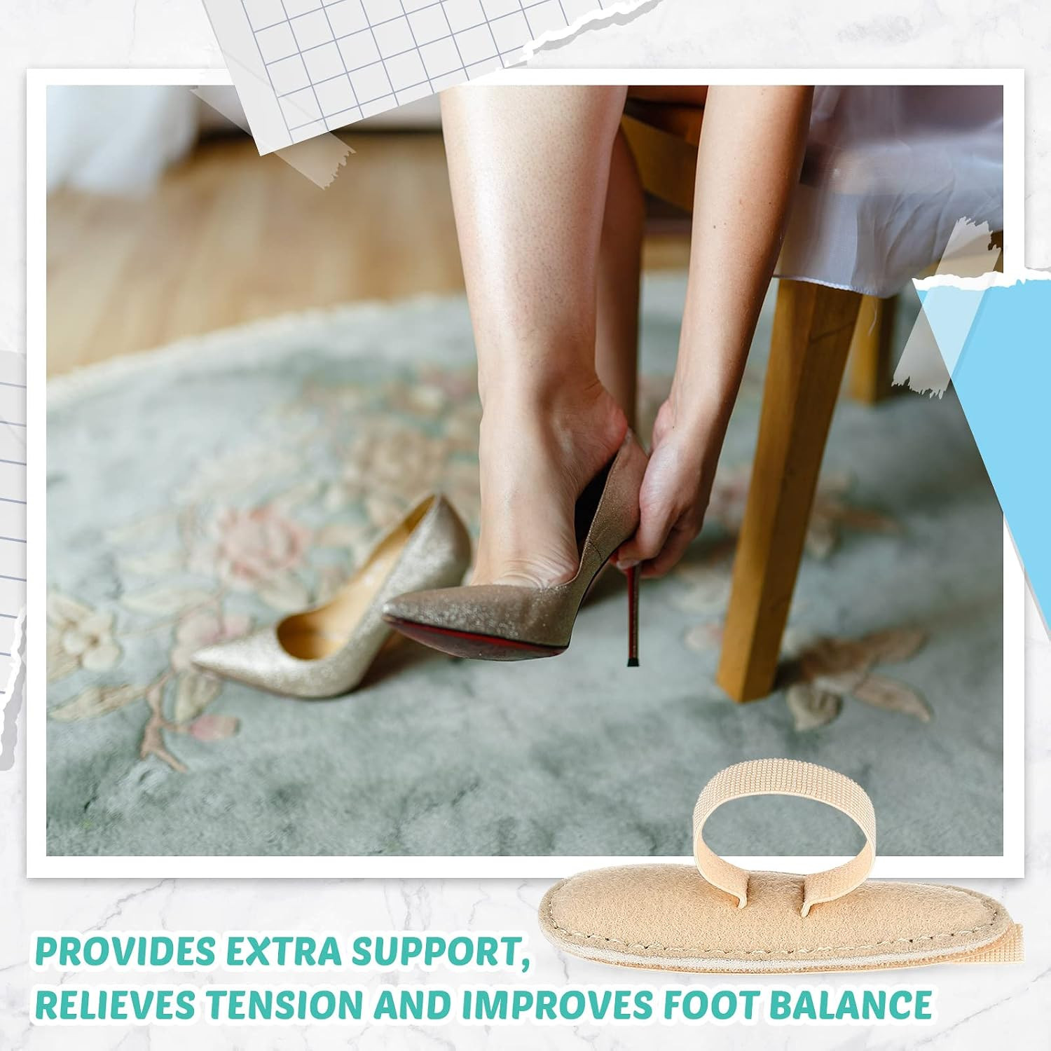 8 Pcs Hammer Toe Crest Cushion Soft Straightener Buttress Pads Splint Reduces Pr