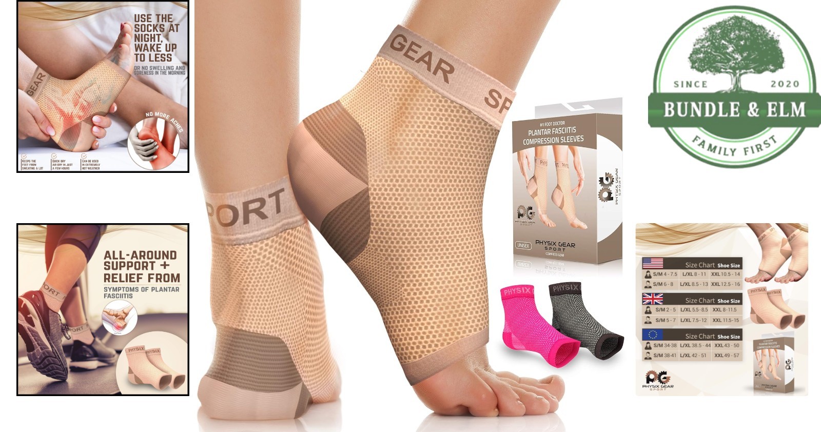 Snug Fit Plantar Fasciitis Compression Socks for All-Day Comfort and Recovery