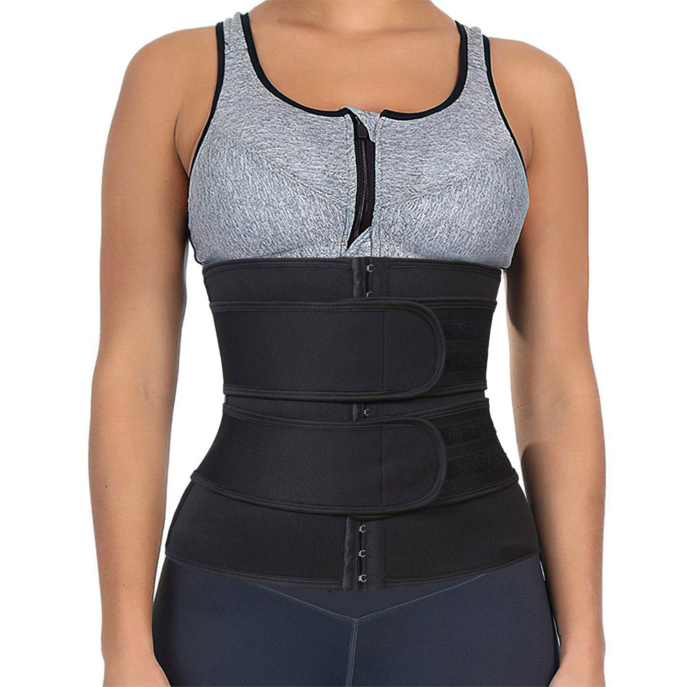 Unisex Slimming Boned Corset Cincher Body Shaper Tummy Waist Trainer Girdle Belt