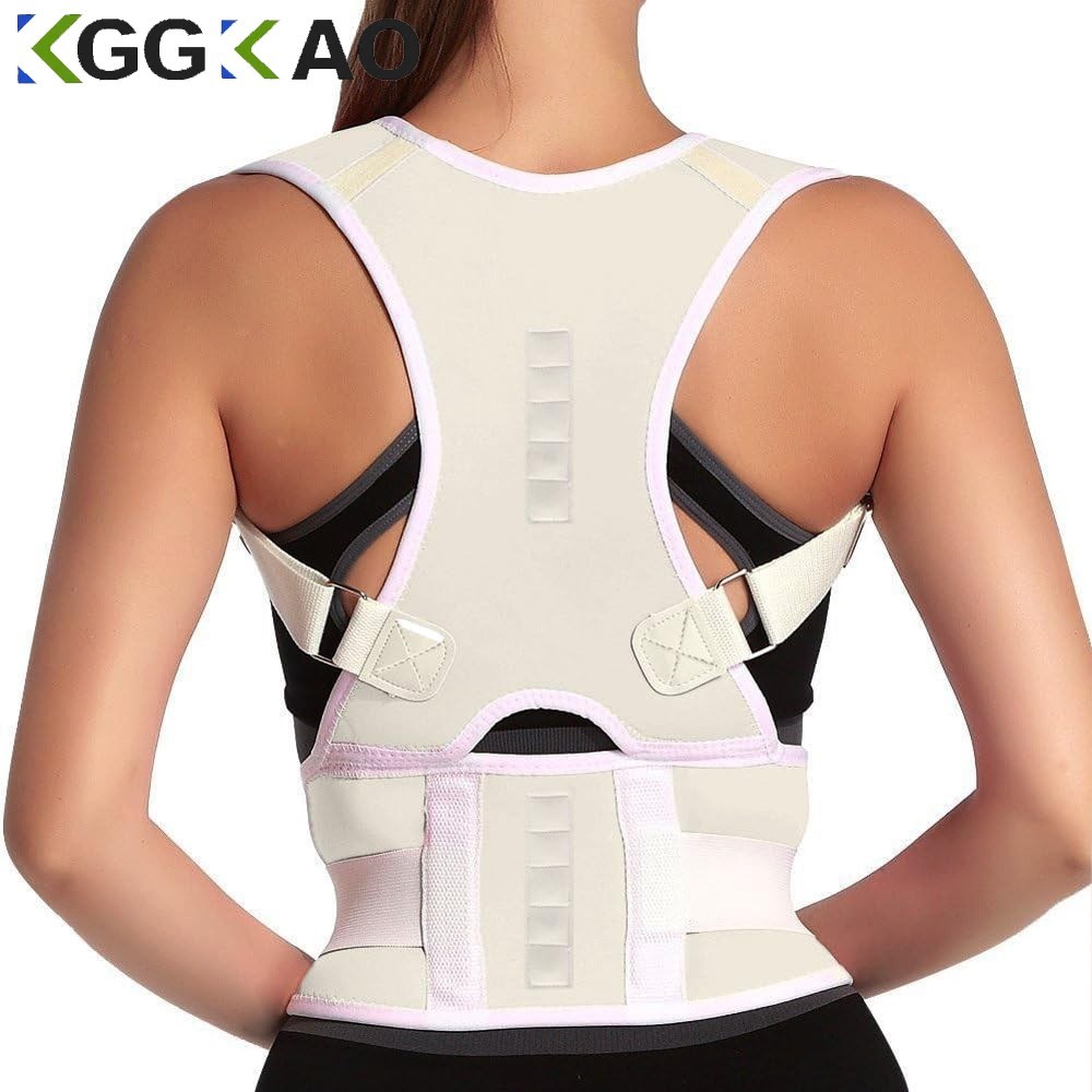 NEOPRENE MAGNETIC POSTURE CORRECTOR BAD BACK LUMBAR SHOULDER SUPPORT BELT BRACE