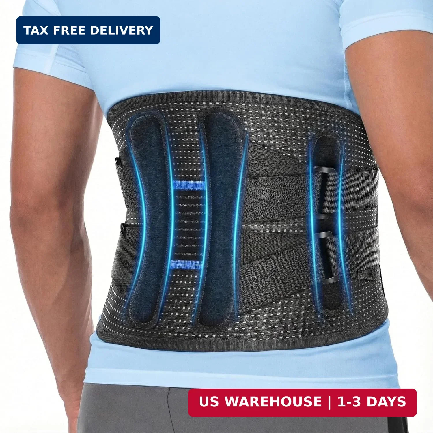 Fit Geno Back Brace for Lower Back Pain, Men & Women, Lumbar Support | An Ergono
