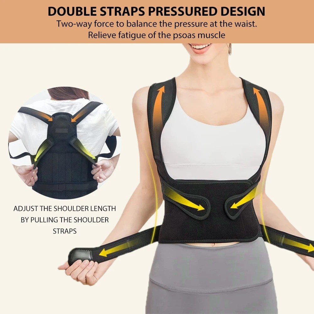 Back Brace Posture Corrector Women Men Shoulder Straightener Adjustable Support