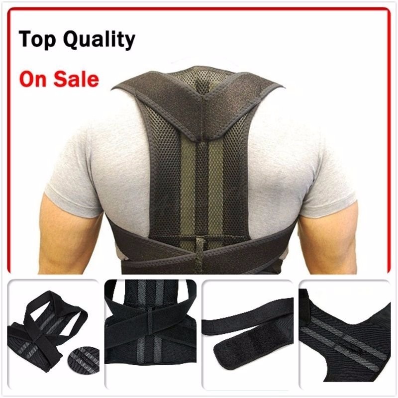 Unisex Neoprene Deluxe Full Back Posture Corrector Brace Size S-4XL Back Support