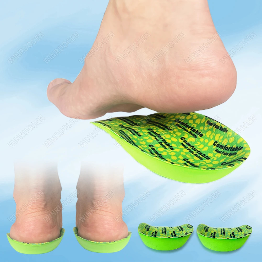 Half Orthopedic Foot Care Insoles Latex Soft Cushion Heel Spur Pain Relief Arch