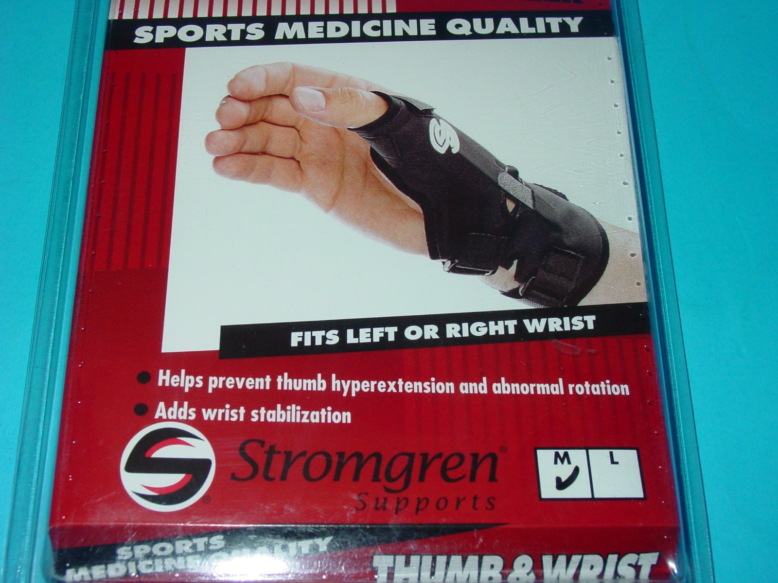 STROMGREN THUMB & WRIST STABILIZER RIGHT OR LEFT MEDIUM