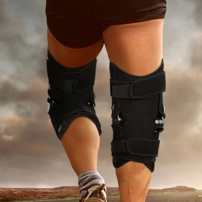New Knee Booster Shift Knee Brace Adjustable Hinged Knee Orthosis Brace Supports