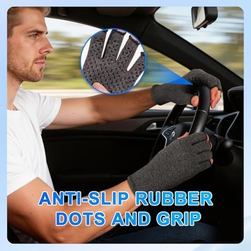 DRNAIETY 2 Pairs Arthritis Compression Gloves- for Hand Arthritis, Carpal Tunnel