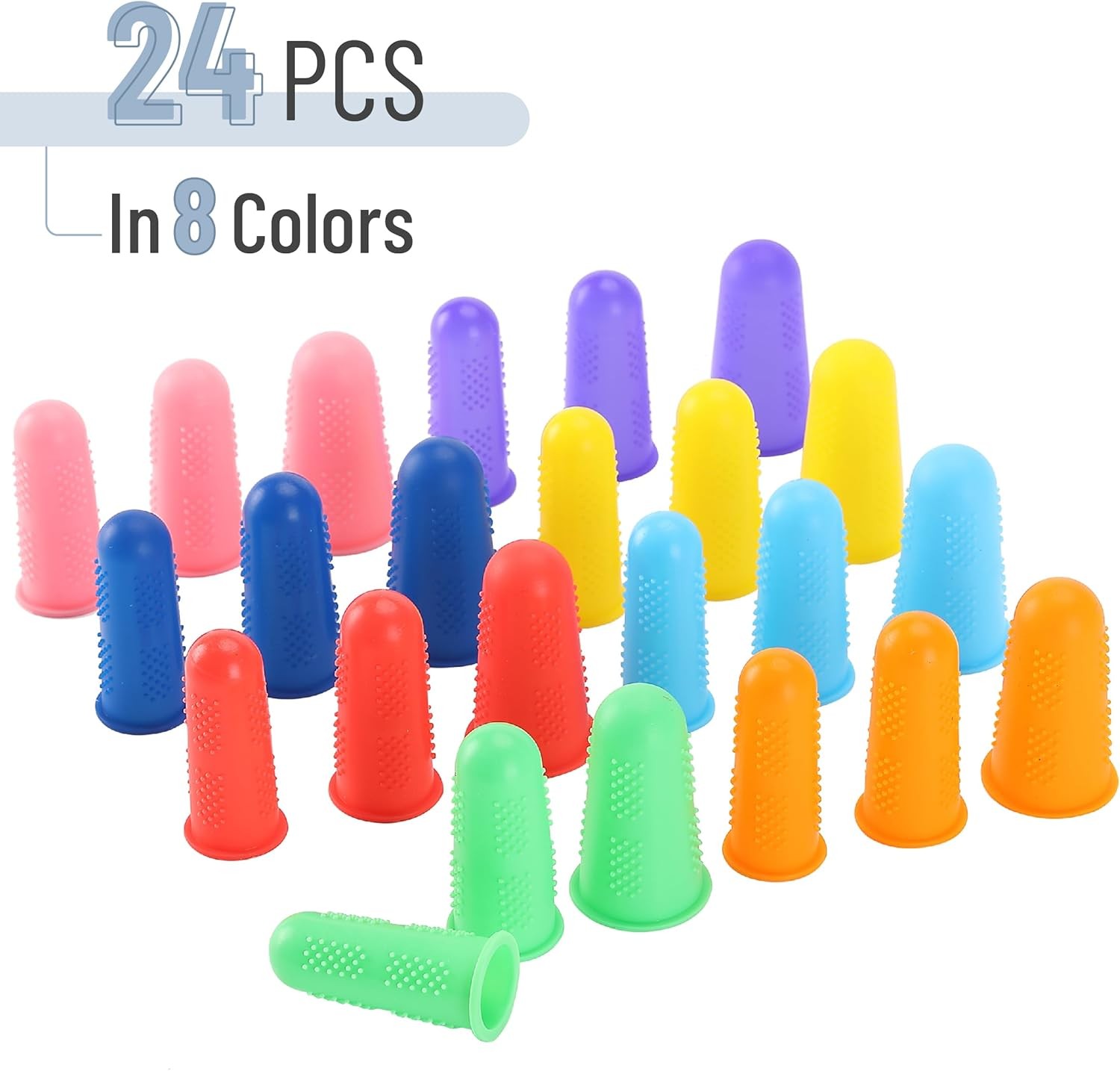 – Hot Glue Gun Finger Protectors, 24 Pcs, Silicone Thimble Finger Guard for Hot