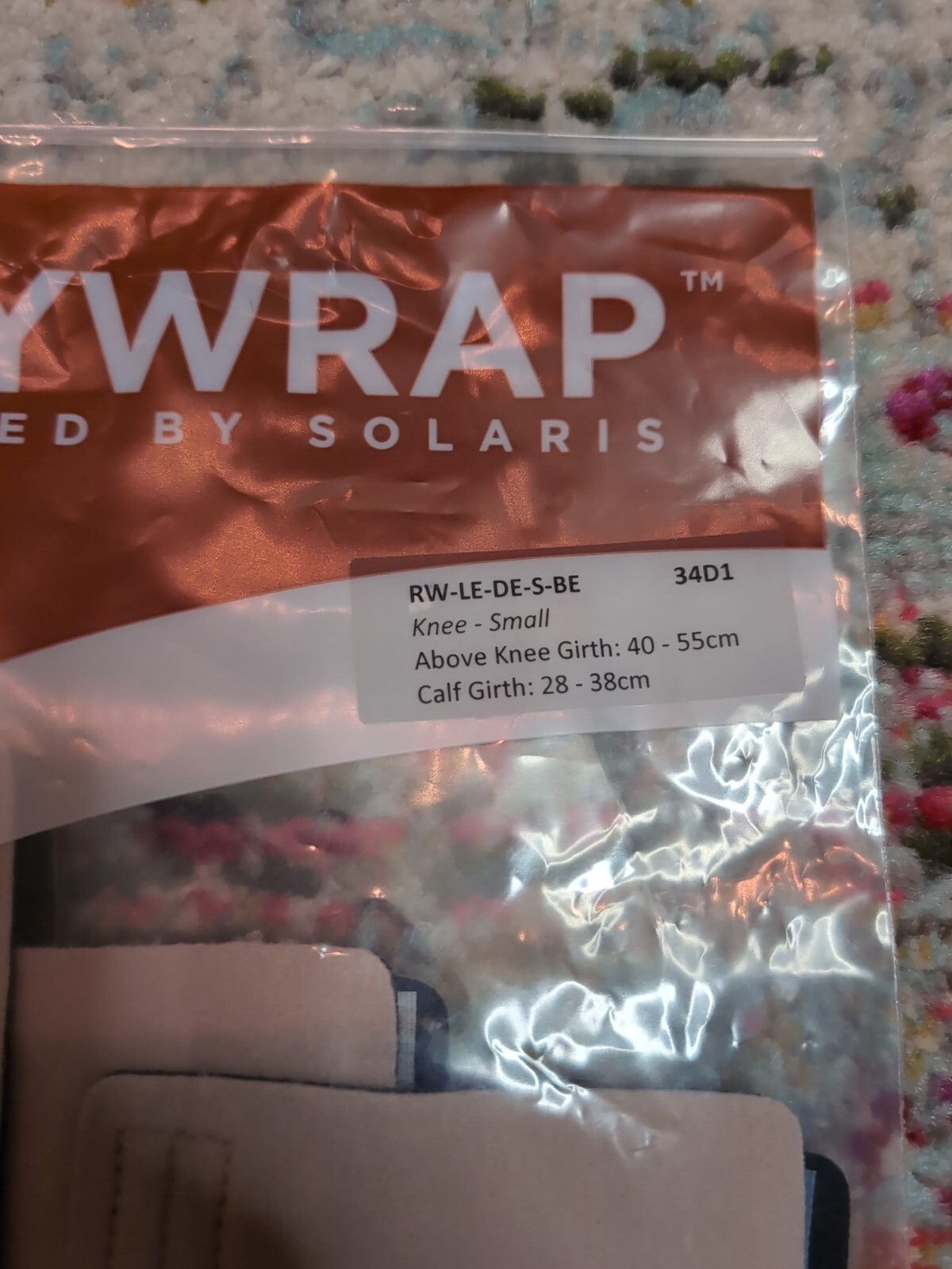 Solaris ReadyWrap Beige Knee SMALL Compression Wrap Open New