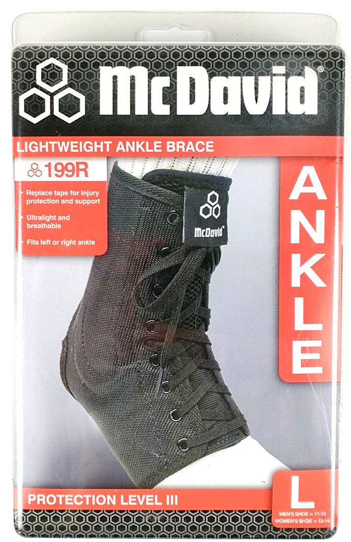 McDavid Lightweight Ankle Brace Large 199R Protection Level 3 NEW C1050