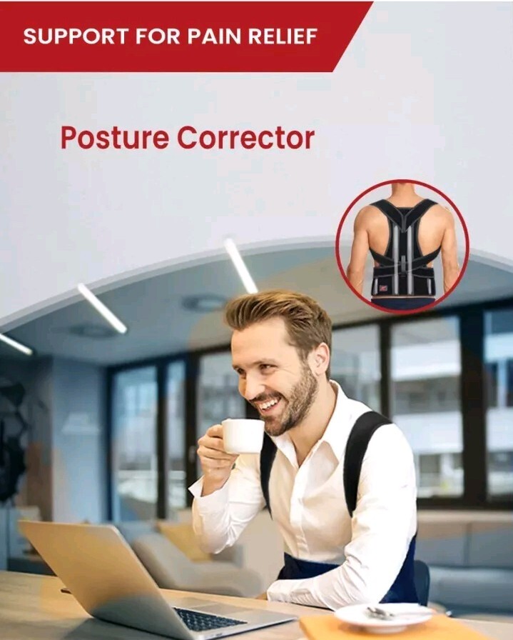1 pc Large L Posture Corrector Brace Adjustable Lower Upper Back Support Pain
