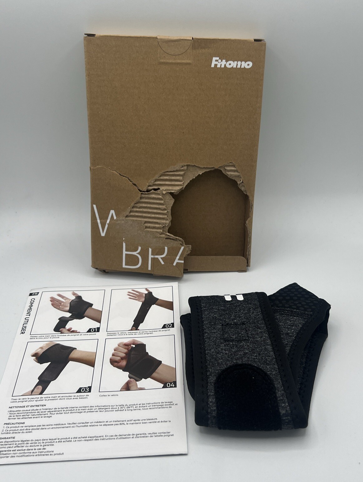 Wrist Brace Left Quick Unisex Adjustable Fitomo Imperfect Box New