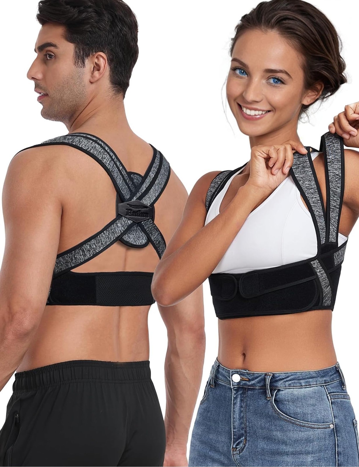 Posture Corrector for Women Men,BI-Straps Back Straightener – Bamboo Fiber Ba…