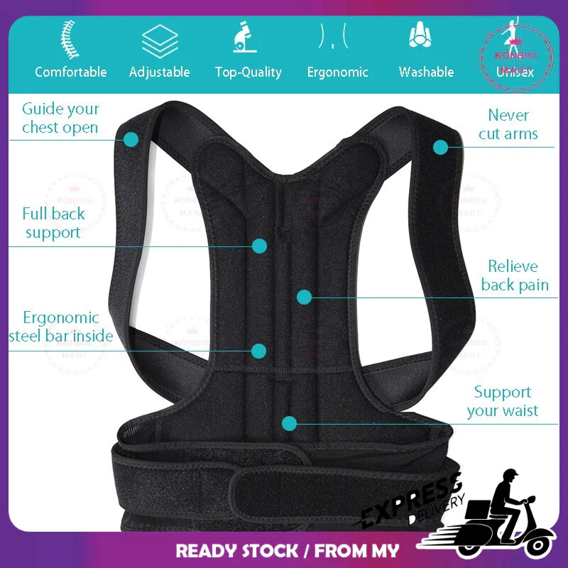Back Support Belt Posture Shoulder Corrector Bracket Align Relieve Pain UNISEX