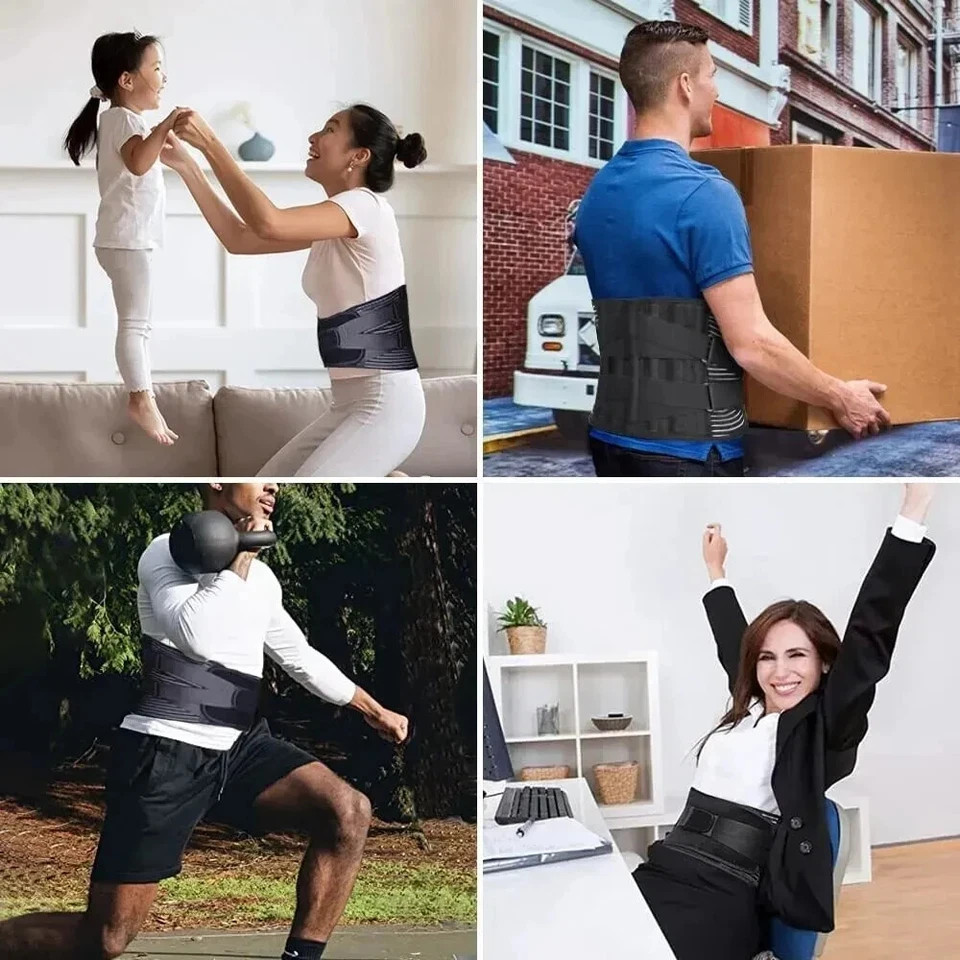 Adjustable Lower Back Brace Lumbar Support Waist Belt Men Women Pain Relief NEW