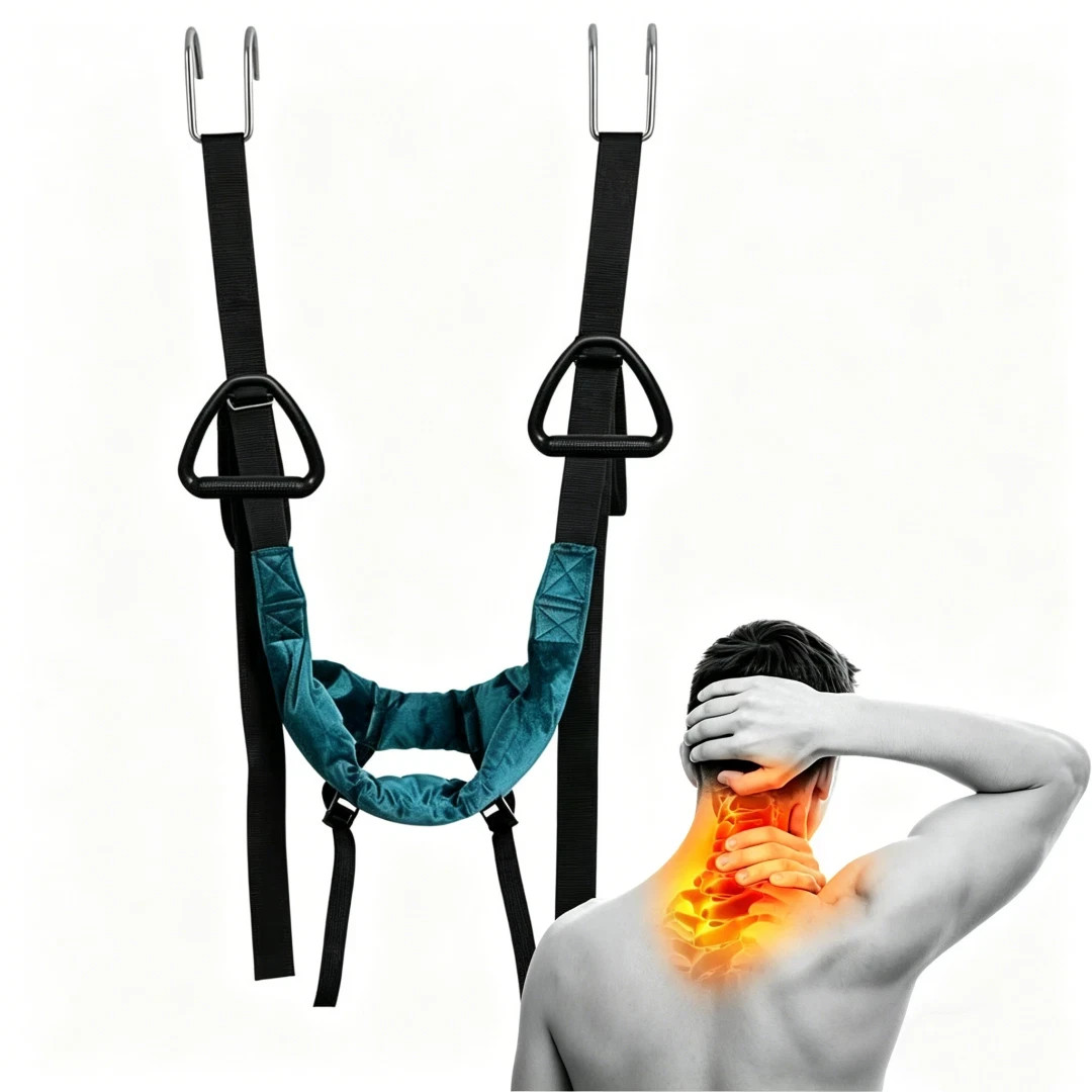 Hanging Neck Stretcher Cervical Traction Device Head Brace Support Pain Relief