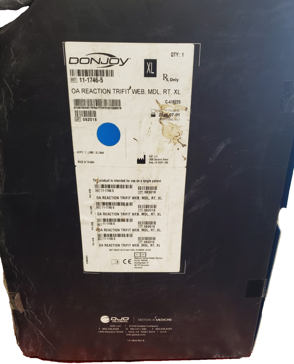 Donjoy OA REACTION TRIFIT WEB, MDL, RT, EXTRA LARGE | REF. 11-1746-5