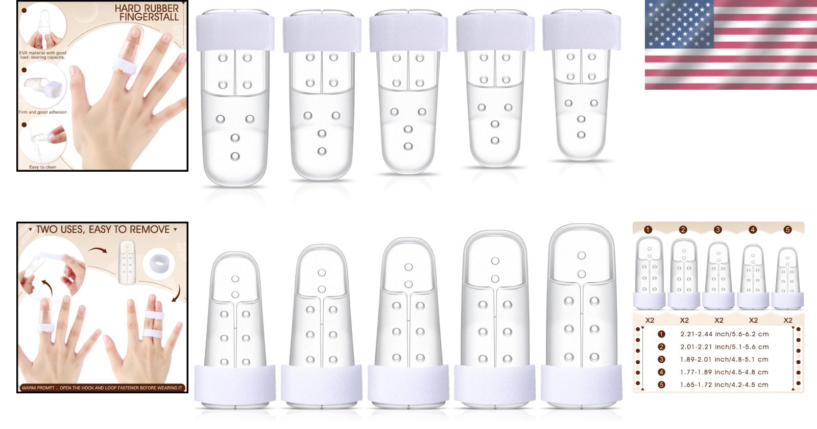 10-Pack Adjustable Finger Support Splints for Injury & Arthritis