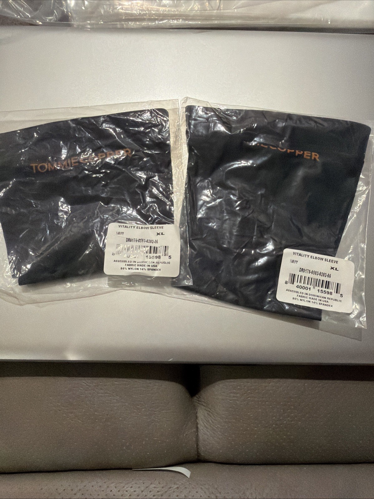 Tommie Copper Vitality TWO Elbow Sleeves Navy XL Cool Copper Compression NWT