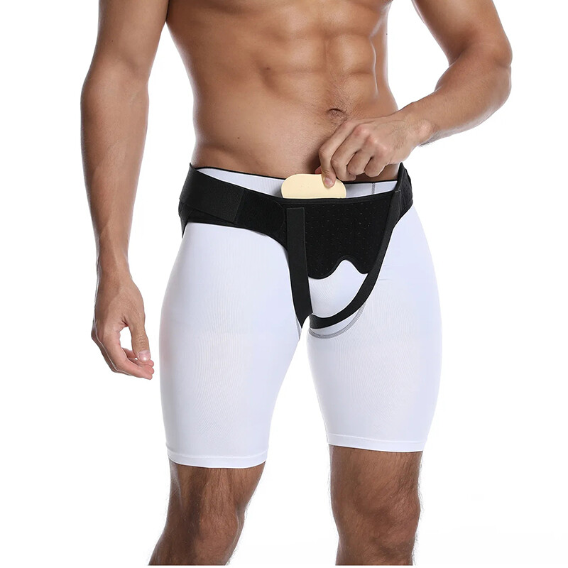 Adult Inguinal Hernia Support Belt Double Groin Truss Brace Pain Relief & Pads
