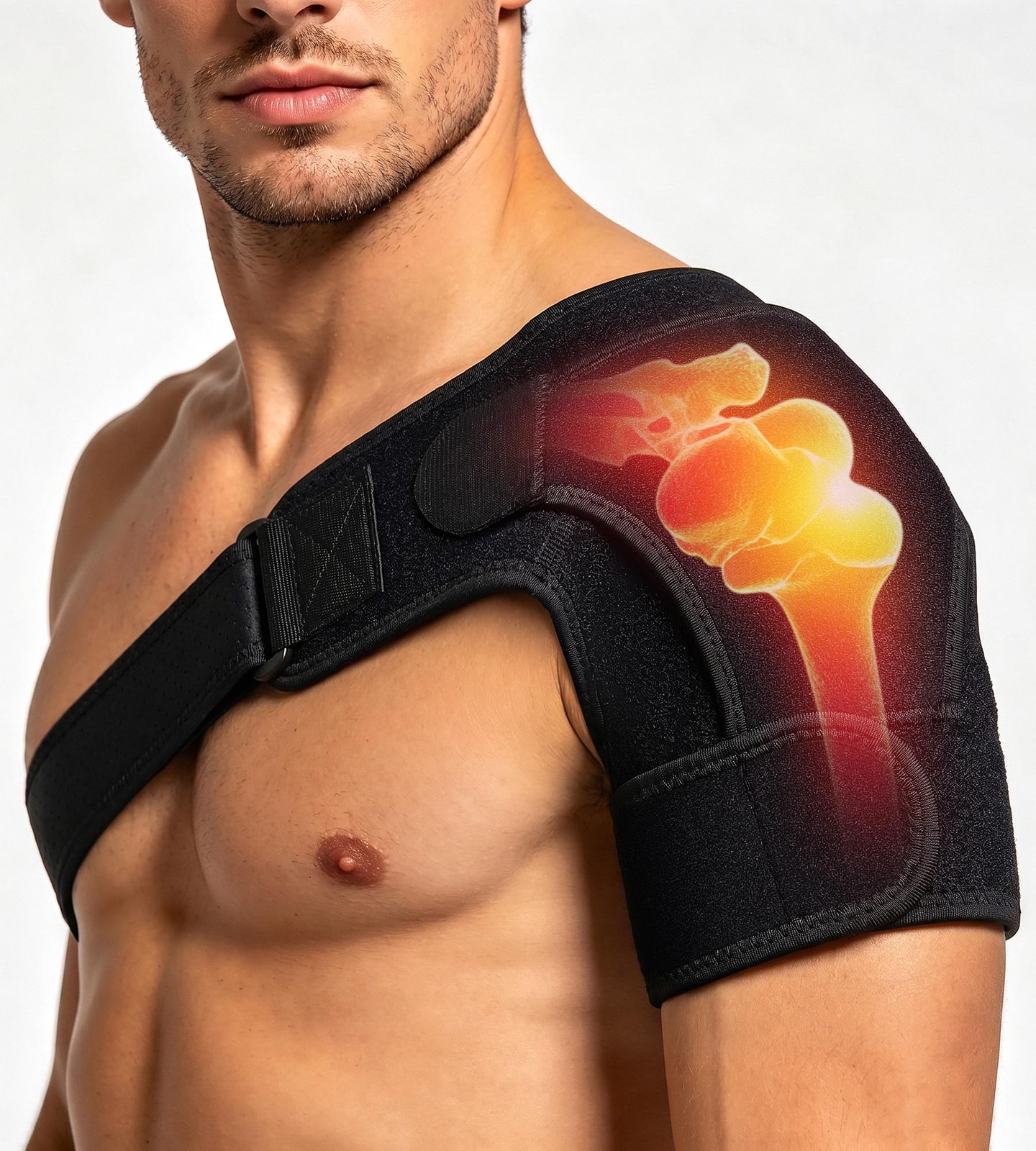 TISMOD Shoulder Brace for Men and Women, Rotator Cuff Medium, Black